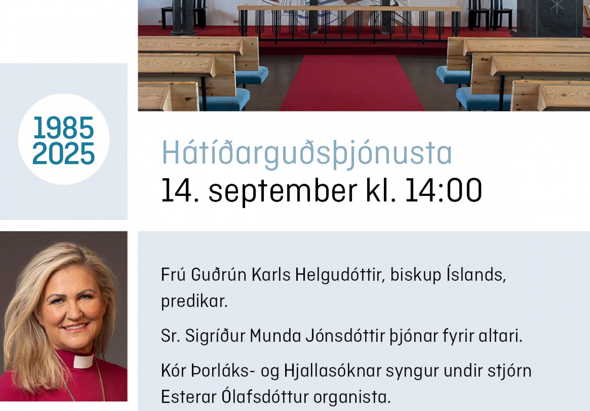 Þorlákskirkja 40 ára - hátíðarguðsþjónusta